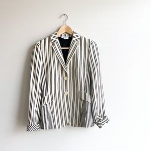 Akris Punto Bergdorf Goodman Designer pinstriped blazer